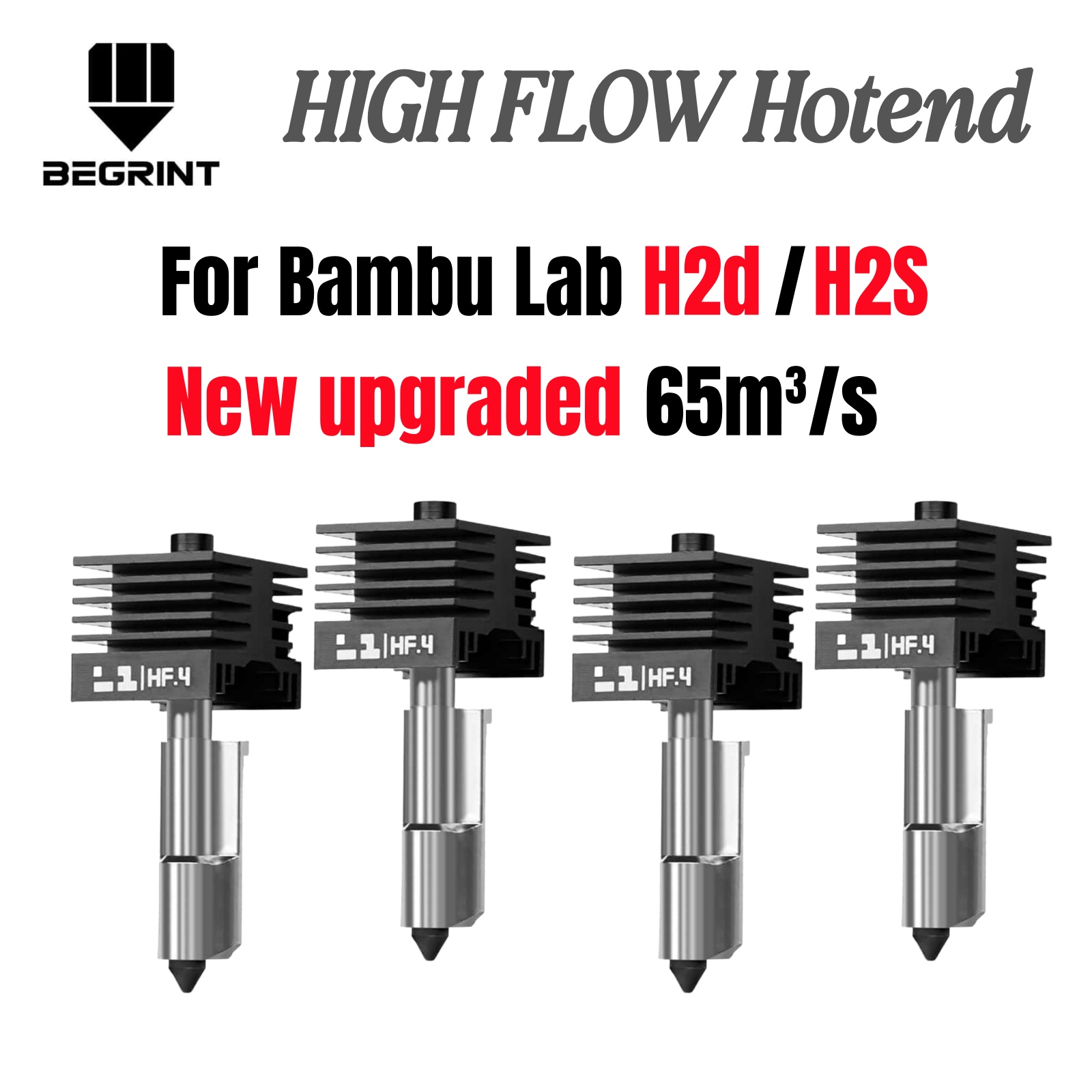 Nozzle 0.4Mm Hardened - Per Bambu Lab H2S H2D Hotend
