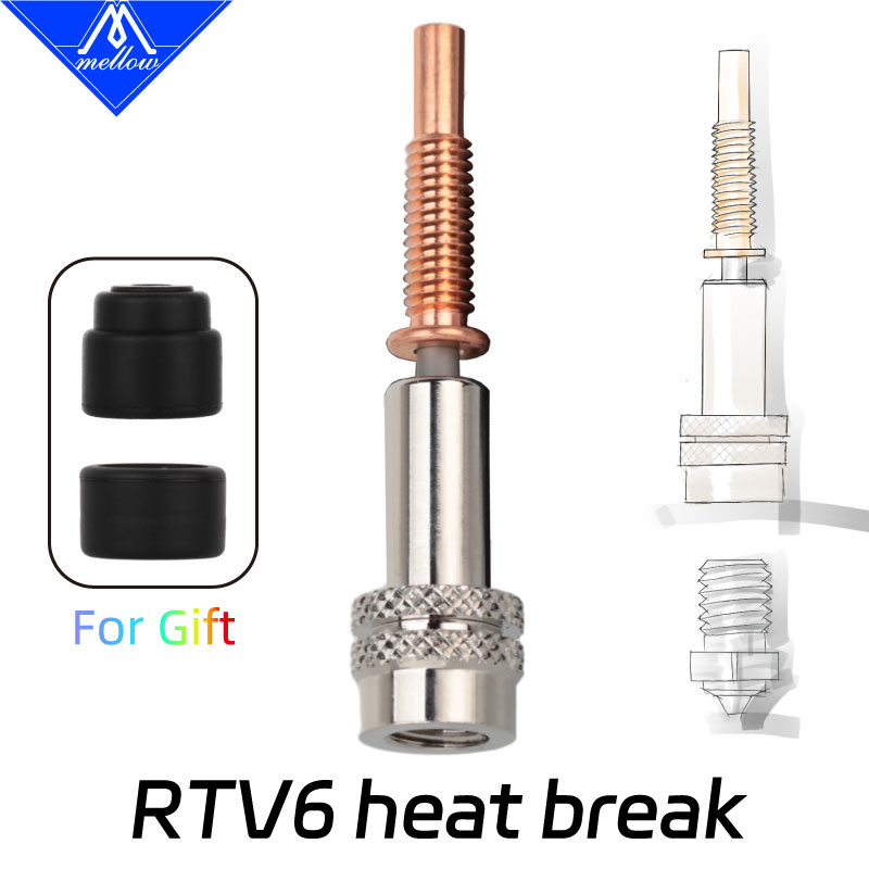 3D Printing Titanium - MELLOW Bimetallico RTV6 Heatbreak ad alta