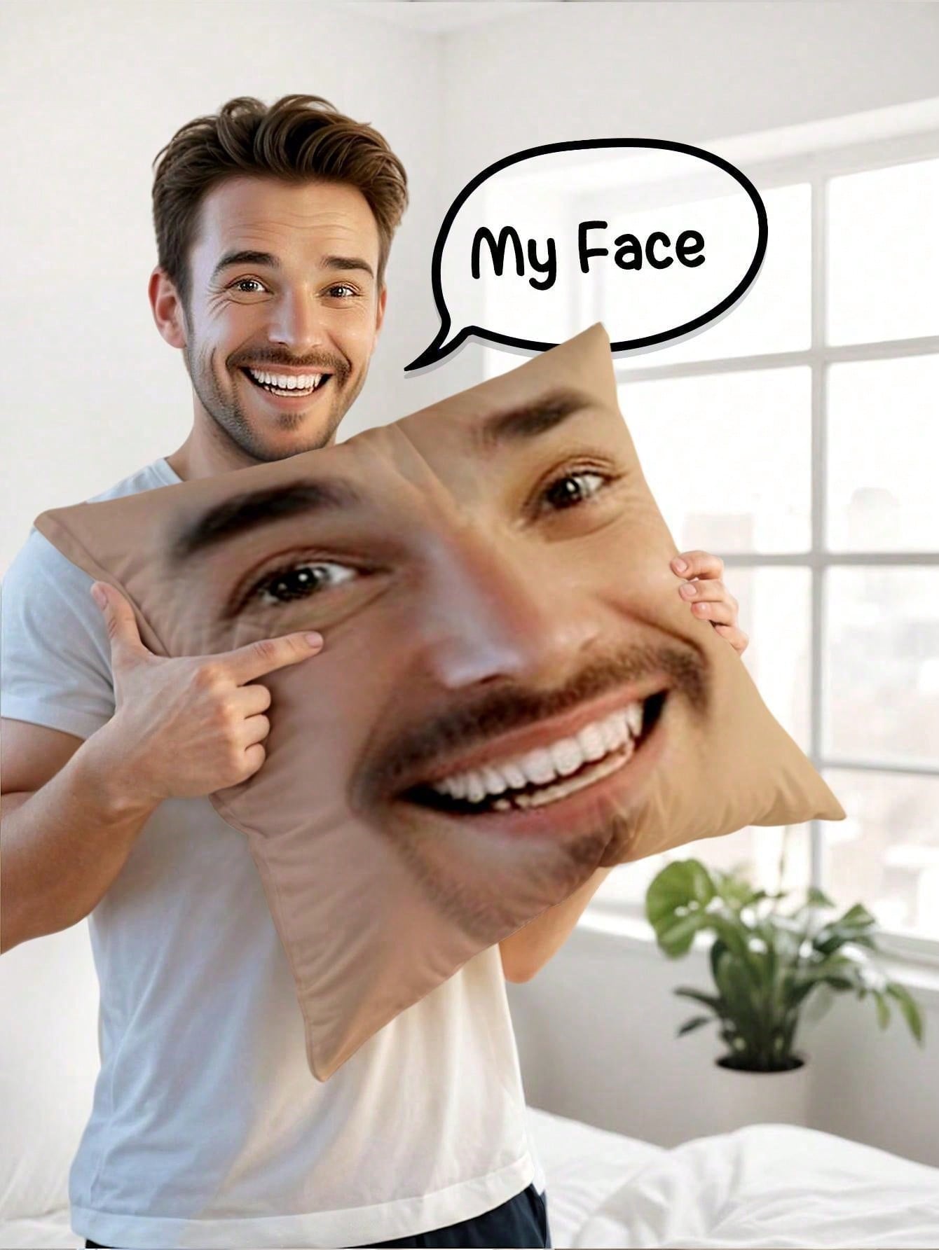3D Printing Service - Cuscino Quadrato Personalizzato con Foto, Regalo