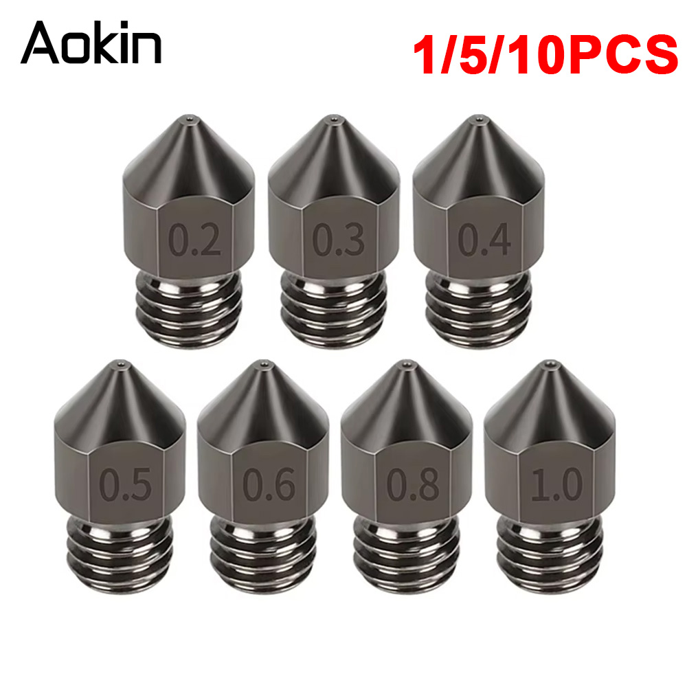 Nozzle 0.4Mm Hardened - 1/5/10PCS MK8 Ugello Aggiornamento Acciaio Temprato