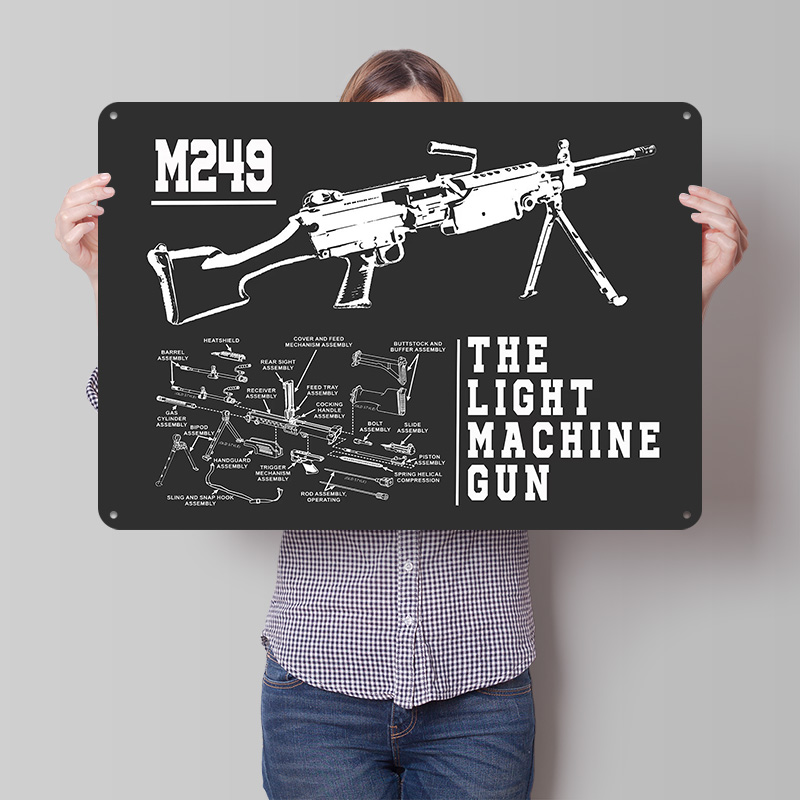 3D Printing House Machine - M249 The Light Machine Gun -
