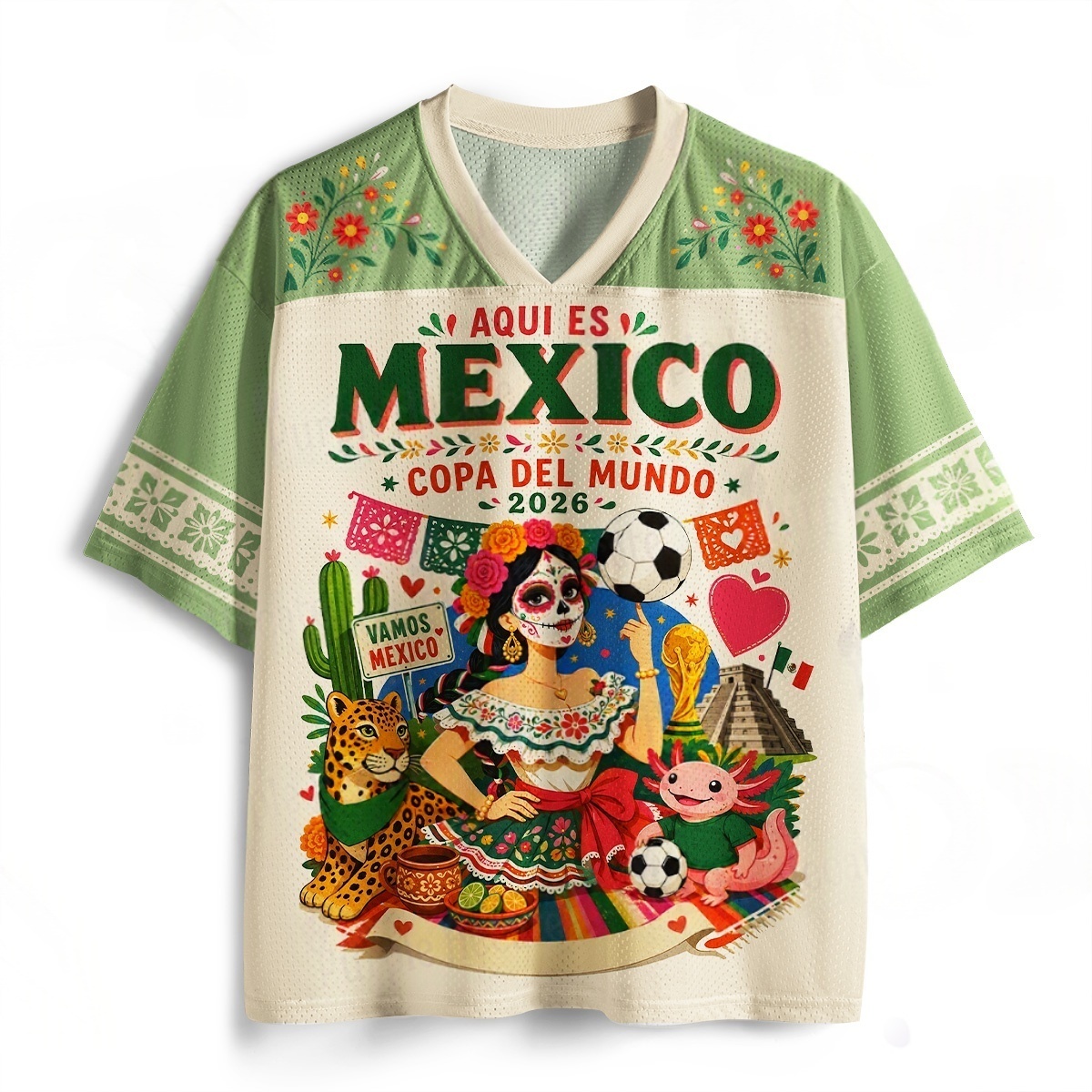 3D Printing Service - Maglia Retrò in Stile Folcloristico Messicano