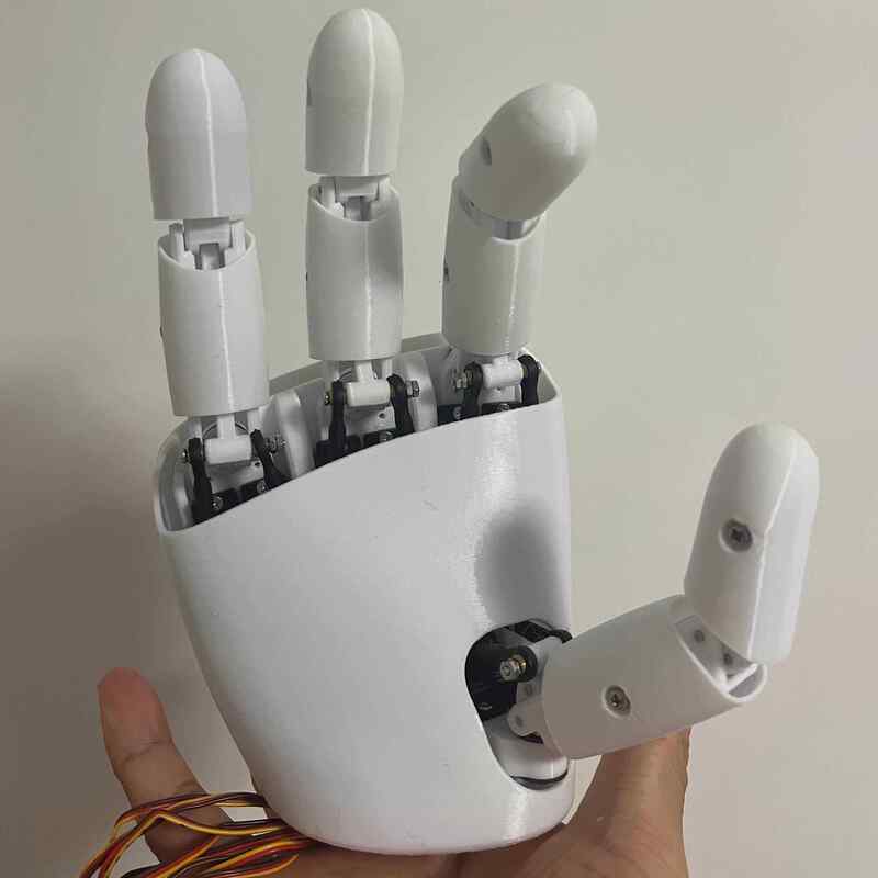 3D Printing Robot - Mano Robotica AmazingHand 8 DOF Stampata