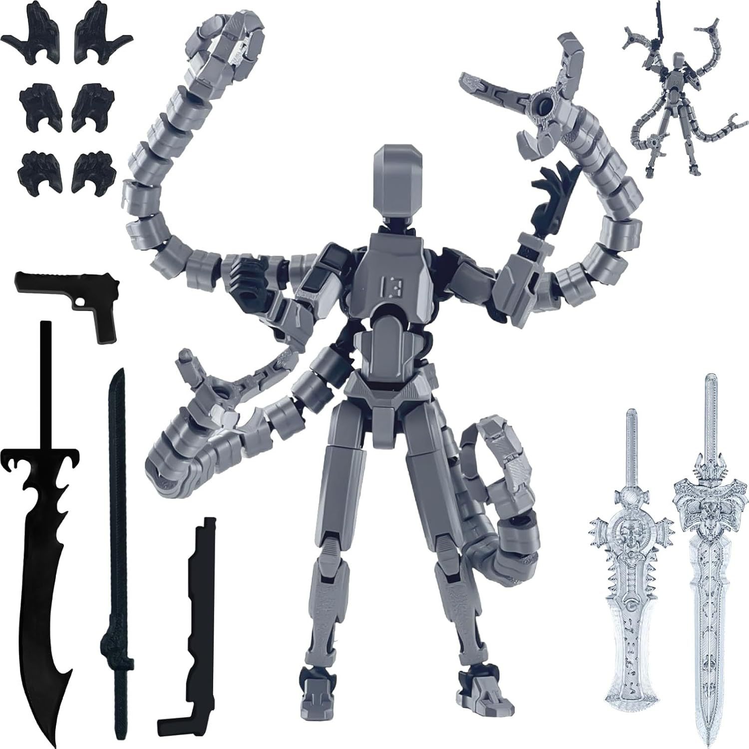 3D Printing Titanium - Action Figure T13 Assemblata, Stampata in