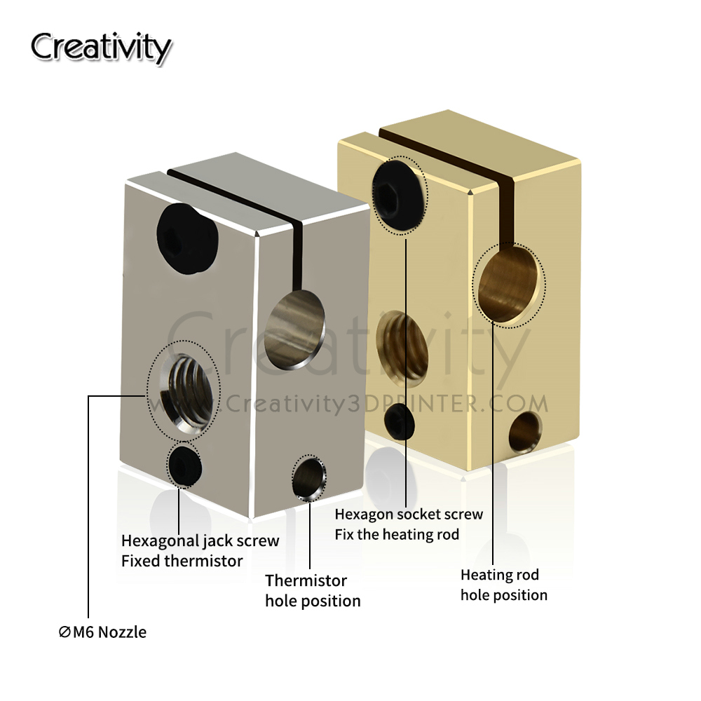Blocco riscaldante V6 PT100 in - 3D Printing Titanium recensione e prezzo