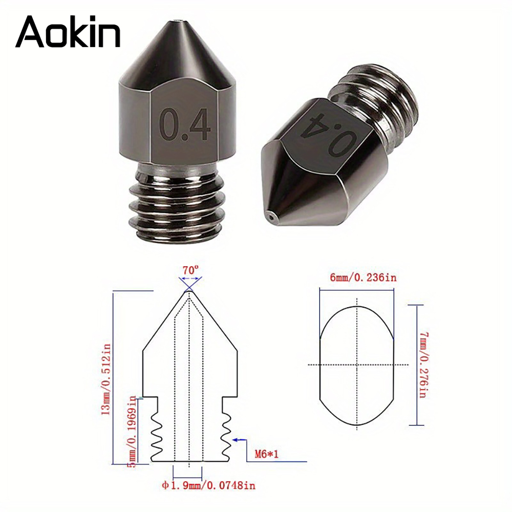 1/5/10PCS MK8 Ugello Aggiornam - Nozzle 0.4Mm Hardened recensione e prezzo