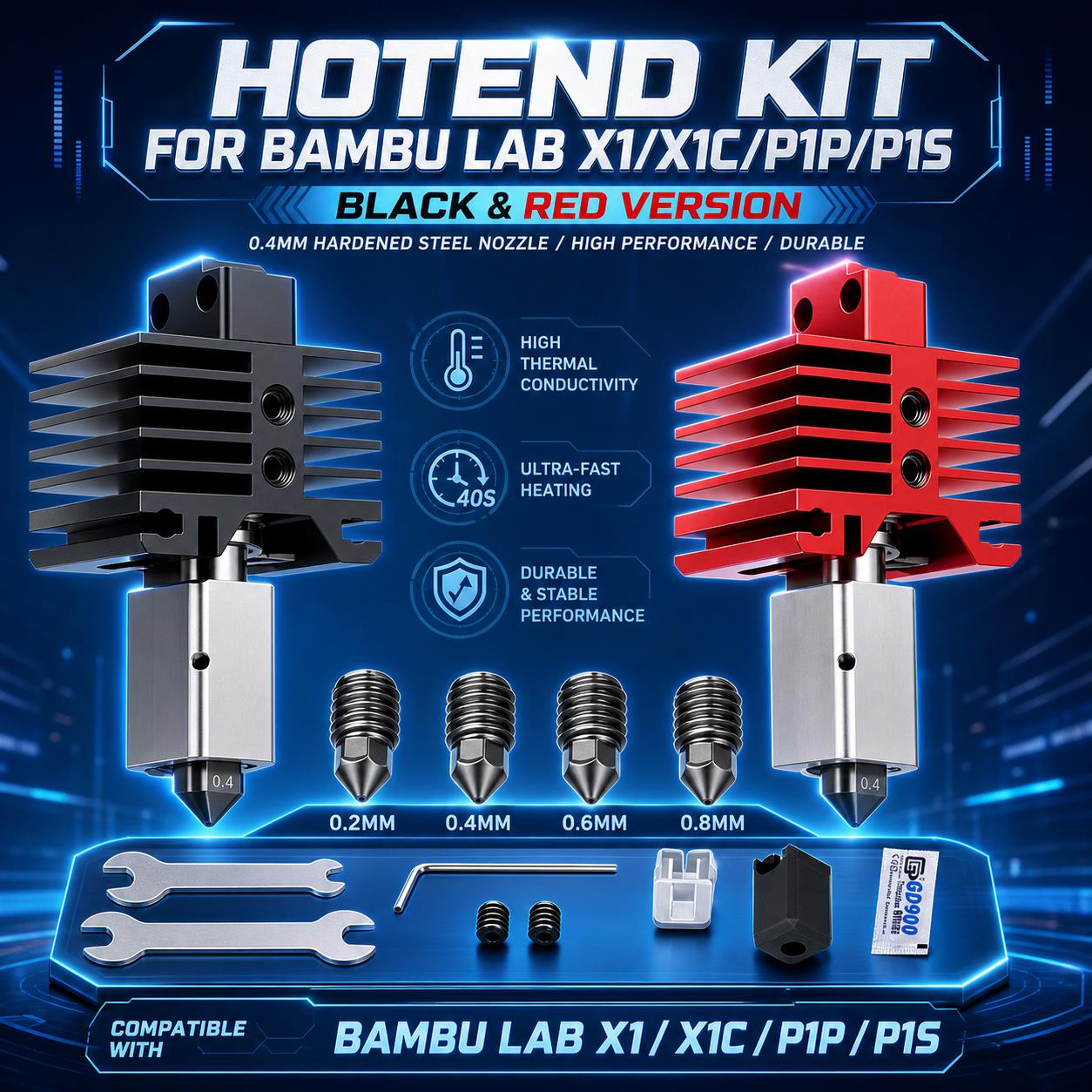 Kit Hotend Aggiornato per Bamb - Nozzle 0.4Mm Hardened recensione e prezzo