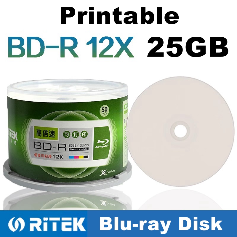 50 pezzi/scatola Ritek BD-R 25 - 3D Printing Robot recensione e prezzo